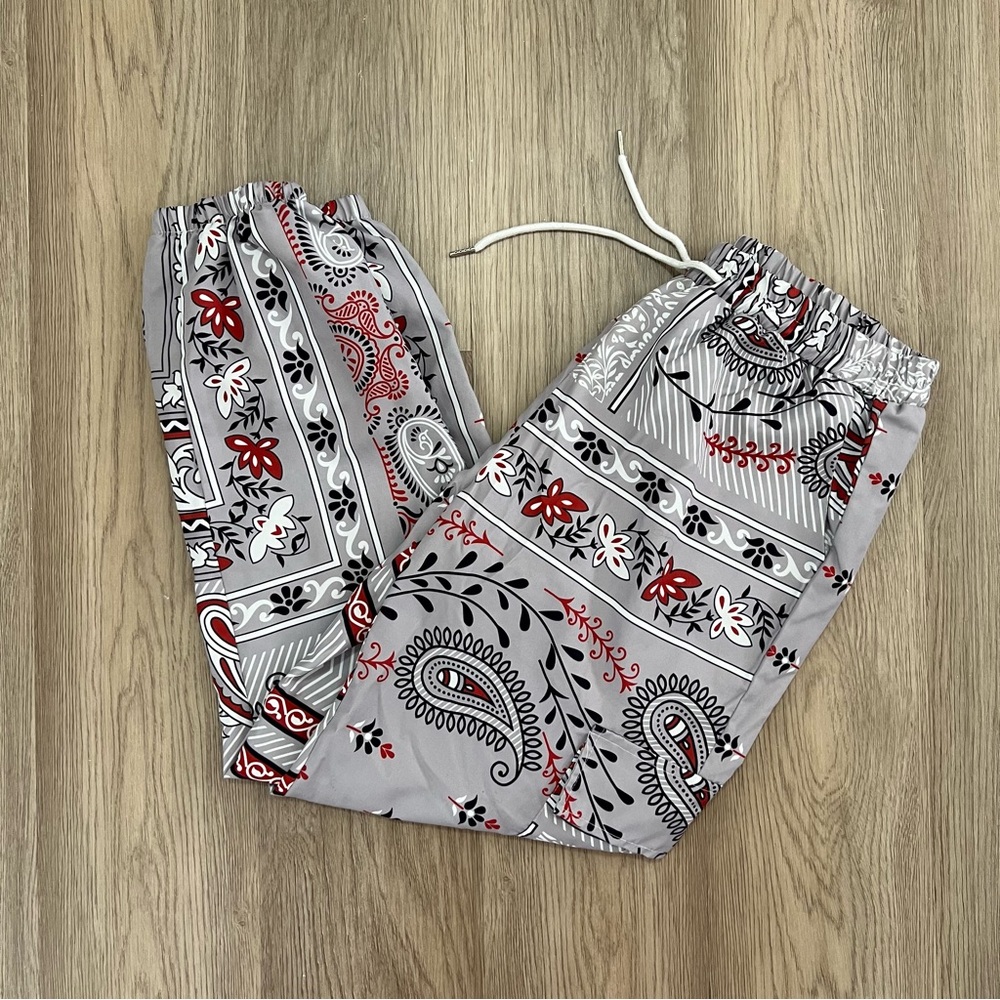 ROMWE Patchwork Paisley Jogger Pants Size Large (US 40/EU 50)
